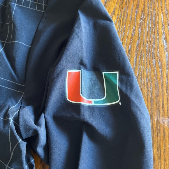 Adidas Originals Miami Hurricanes Playoff FZ Jacket Men's Black Size Medium - Picture 8 of 9